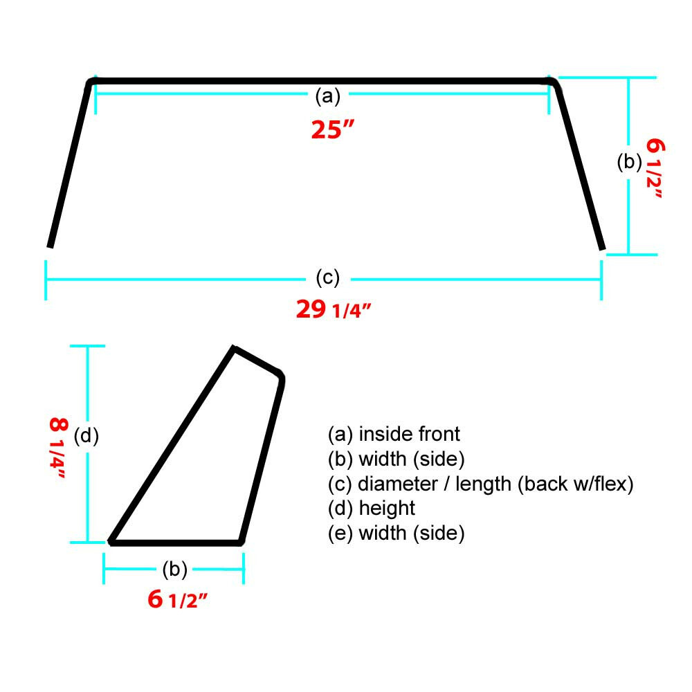 Cypress Cay Boat Windshield 2240768 | Low Profile 29 1/4 Inch Smoke Plexiglass