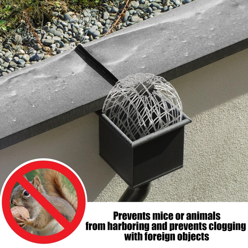 CAPHONT Gutter Guard 8 Pack, Downspout 3.5 Inch Adjustable 8 Pcs