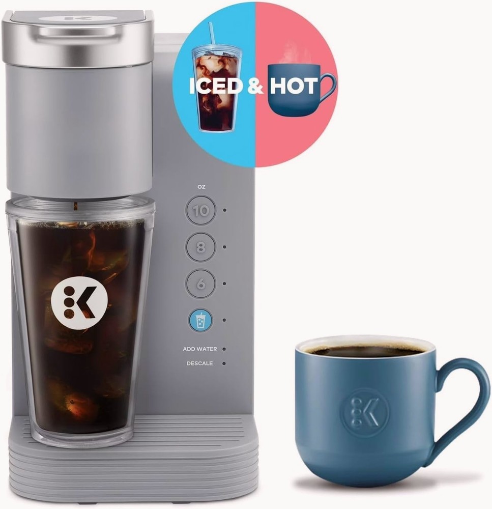 K Express Essentials Plus Single Serve Coffee Maker Gray Brew Over Ice K Cup