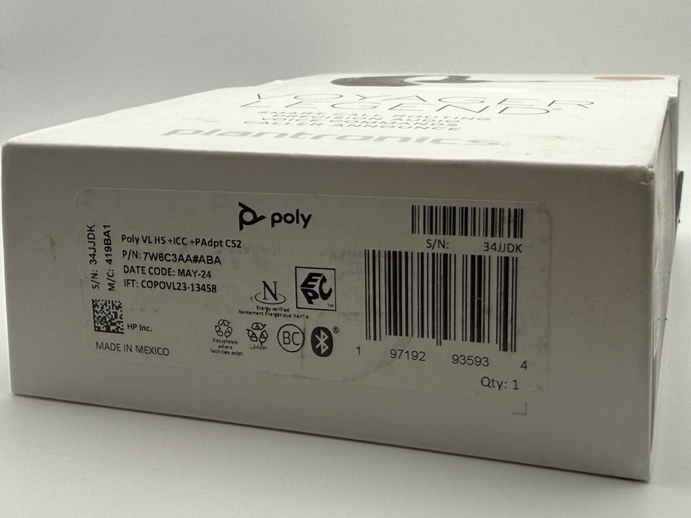 POLY Plantronics Voyager Legend Noise Cancelling Bluetooth Headset OPEN BOX