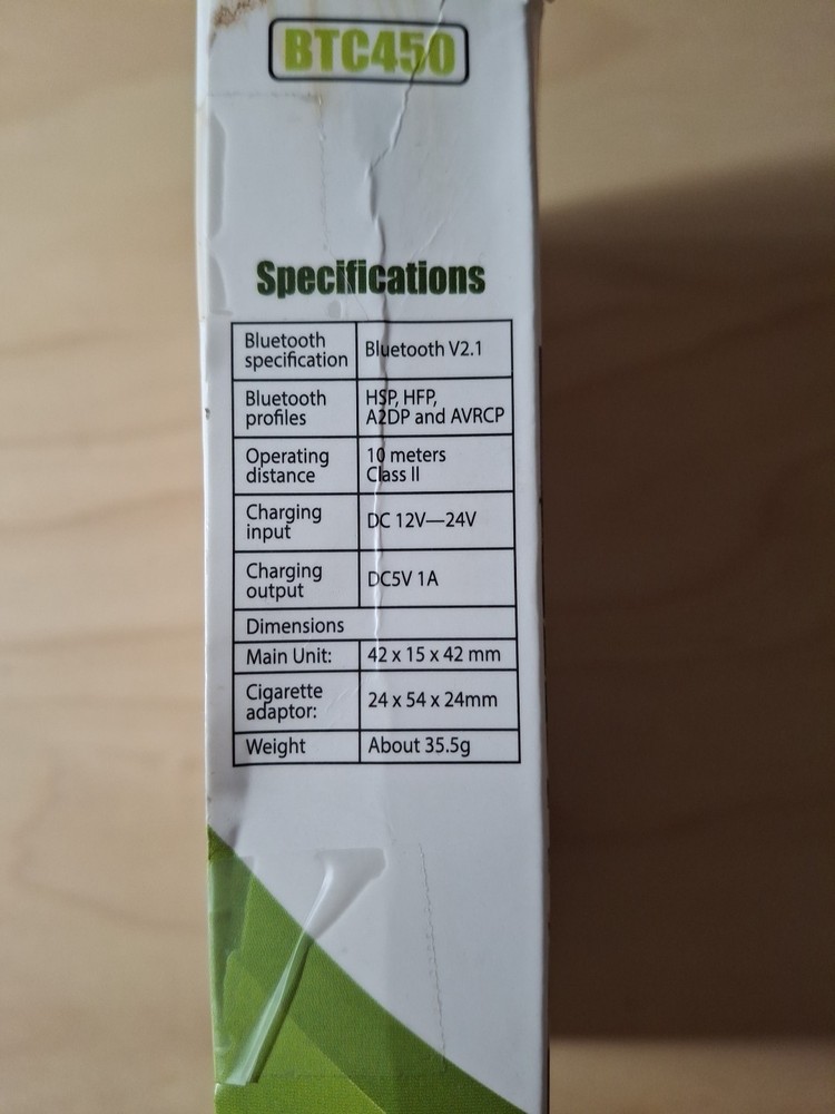 Kinivo BTC450 Bluetooth Car Kit Hands-Free, AUX Bluetooth Adapter