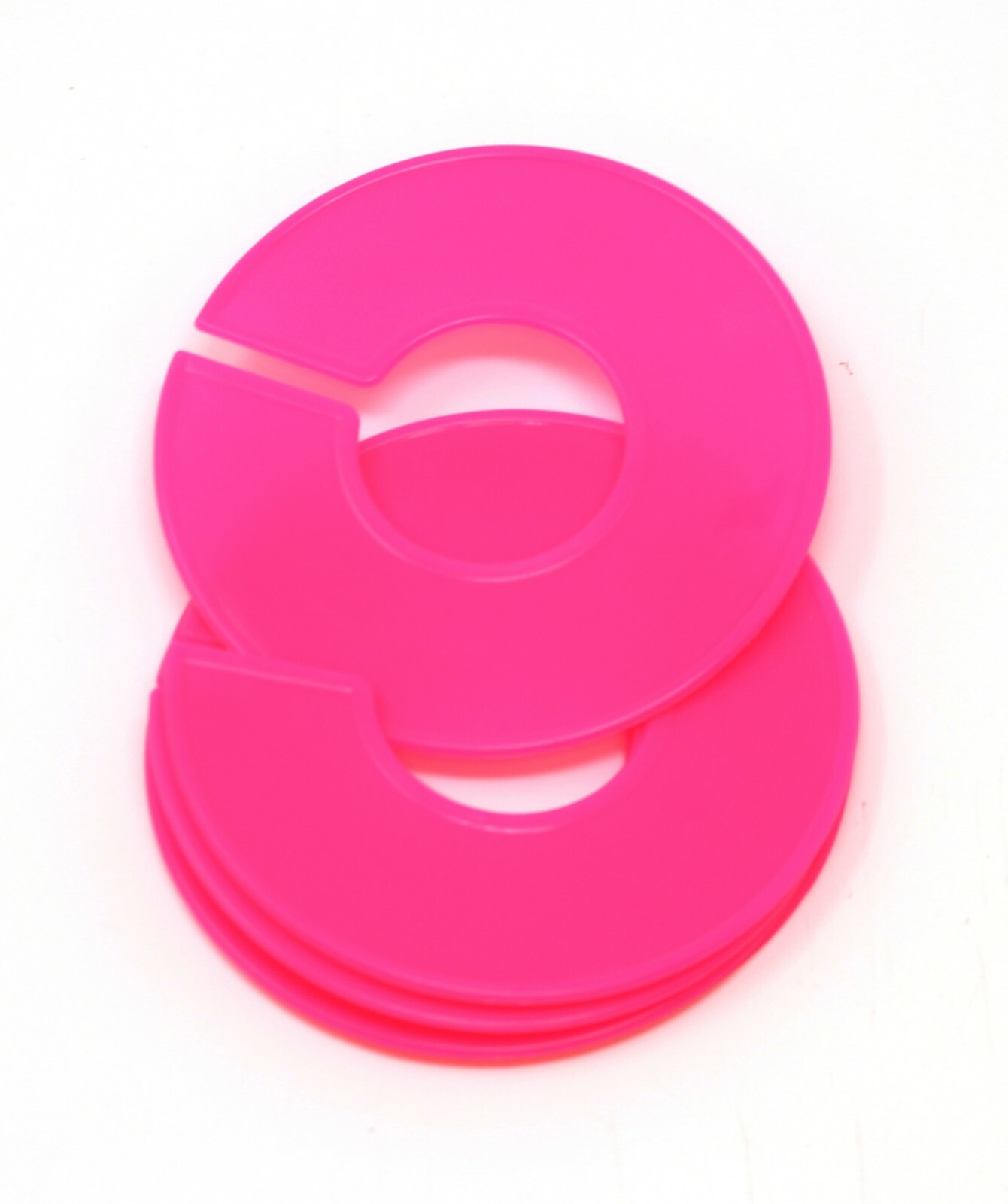 Pink Round Plastic Blank Rack Size Dividers - Multi-pack