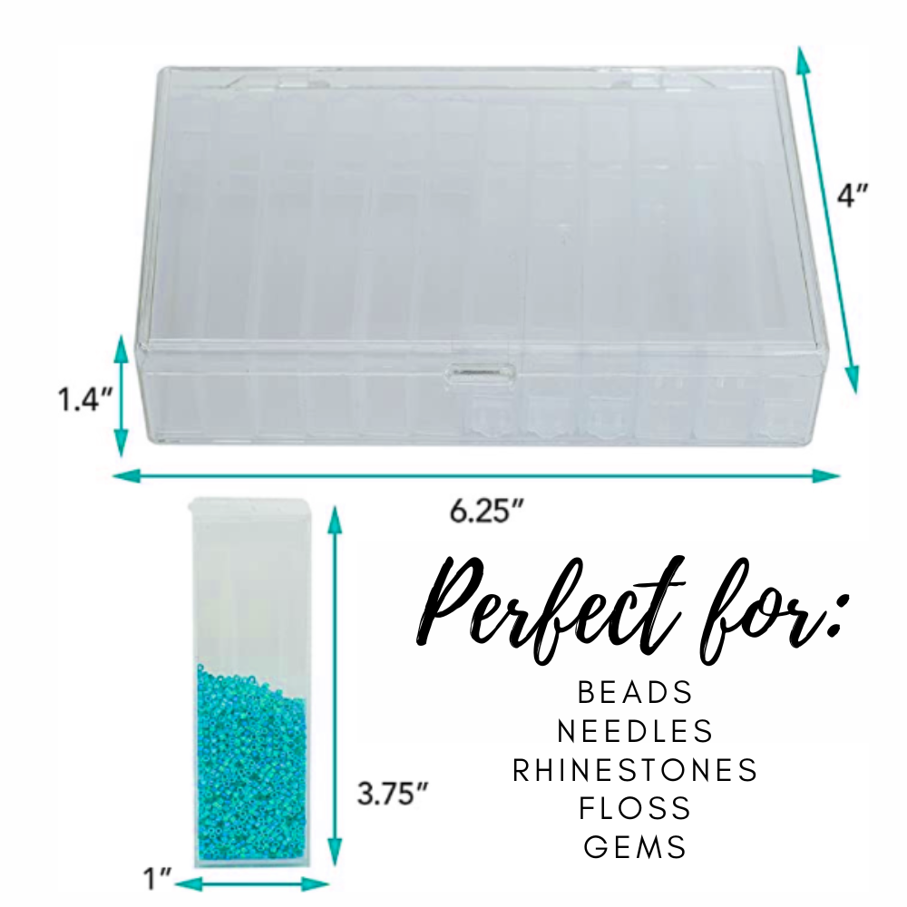 Craft County FlipTop Storage System Box | 12 Clear Plastic Organizing Containers
