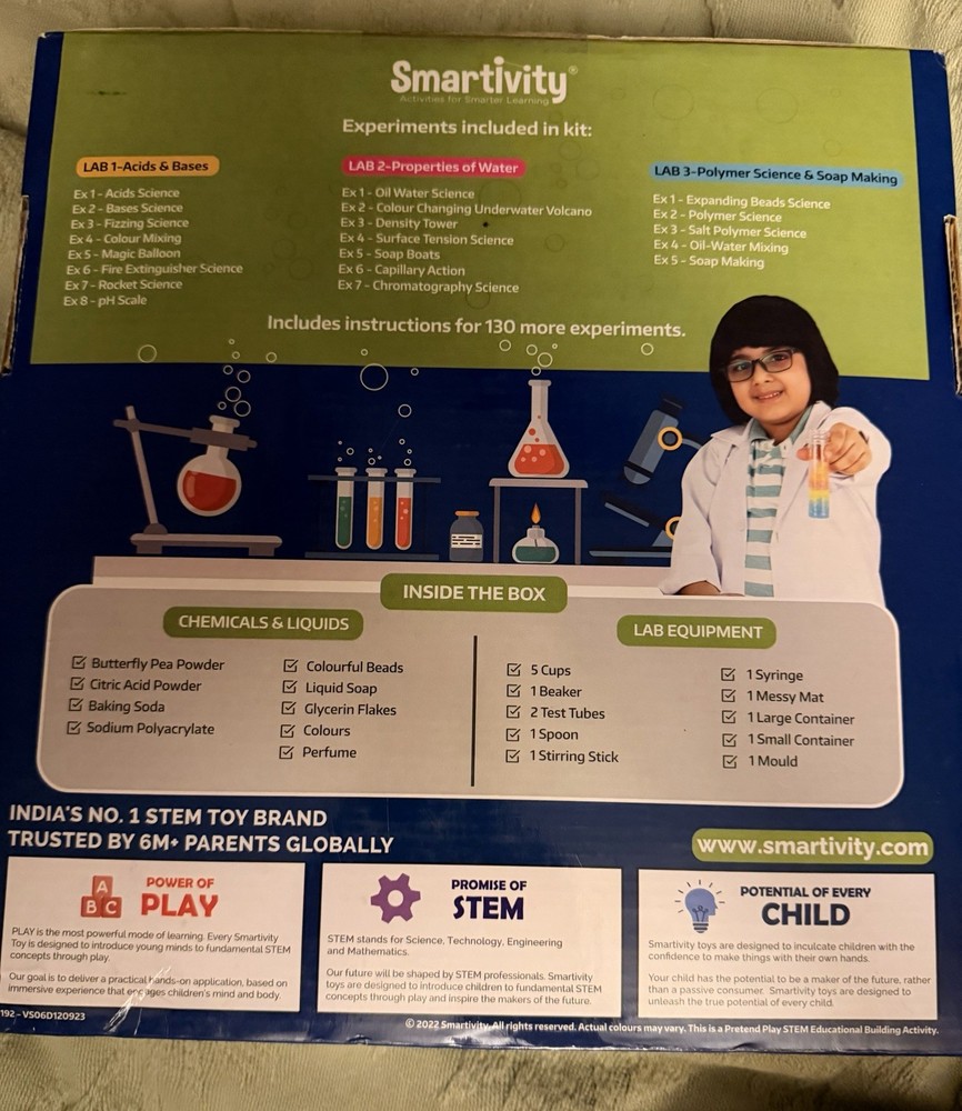 Smartivity Mega Science Kit STEM Chemistry & Science Experiments Ages 6+