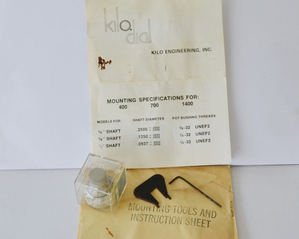 KILO DIAL SCALE model 461 10 TURN CONCENTRIC