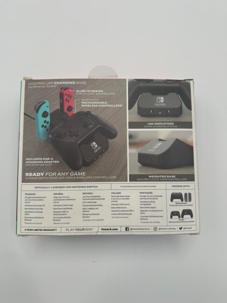 PowerA Controller Charging Base for Nintendo Switch Black