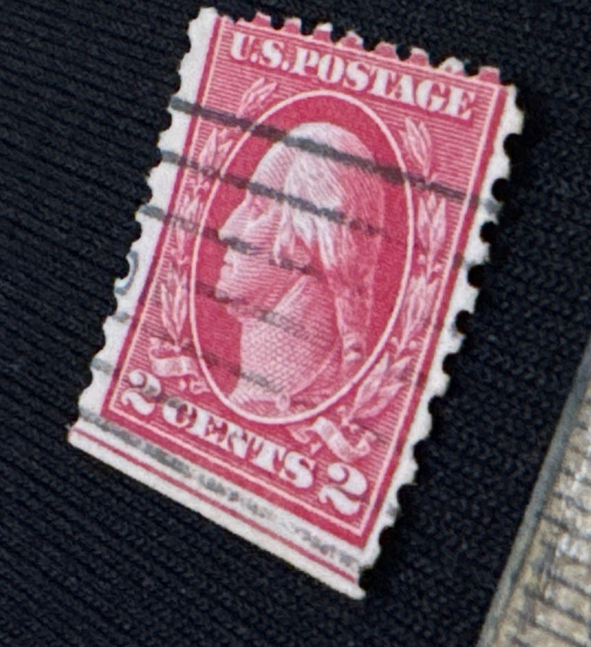 2 CENT RED GEORGE WASHINGTON POSTAGE STAMP