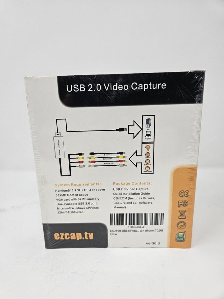 EZCap Video USB 2.0 Video Capture For PC And MAC #MPEG2 DVD