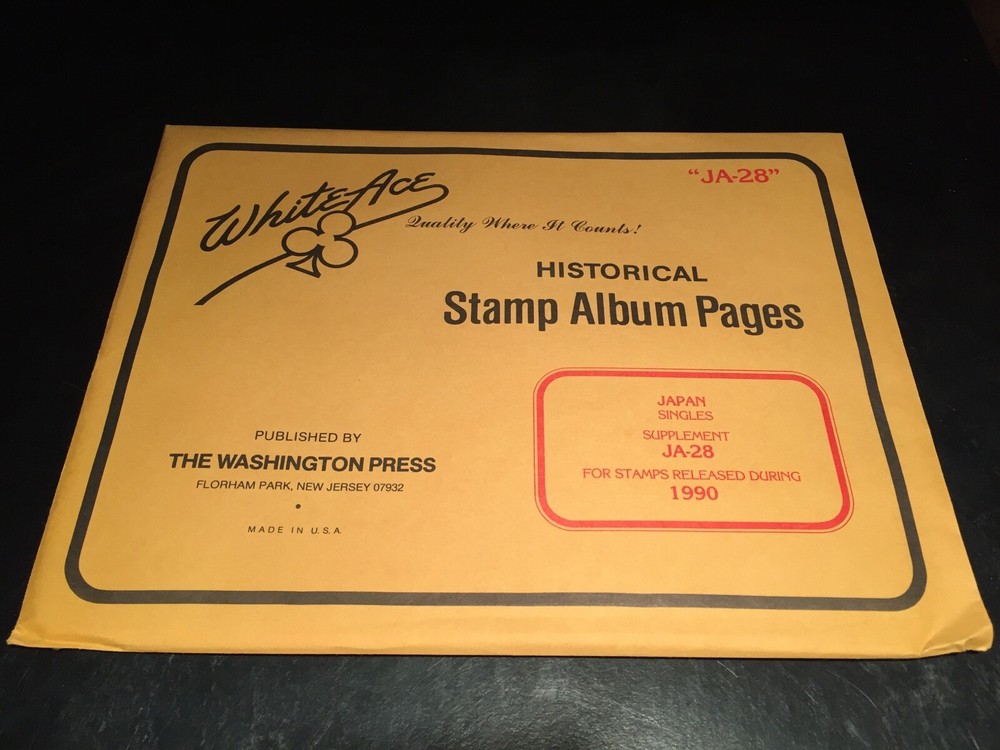 New White Ace Stamp Supplement Pages   Japan JA-28 - 1990