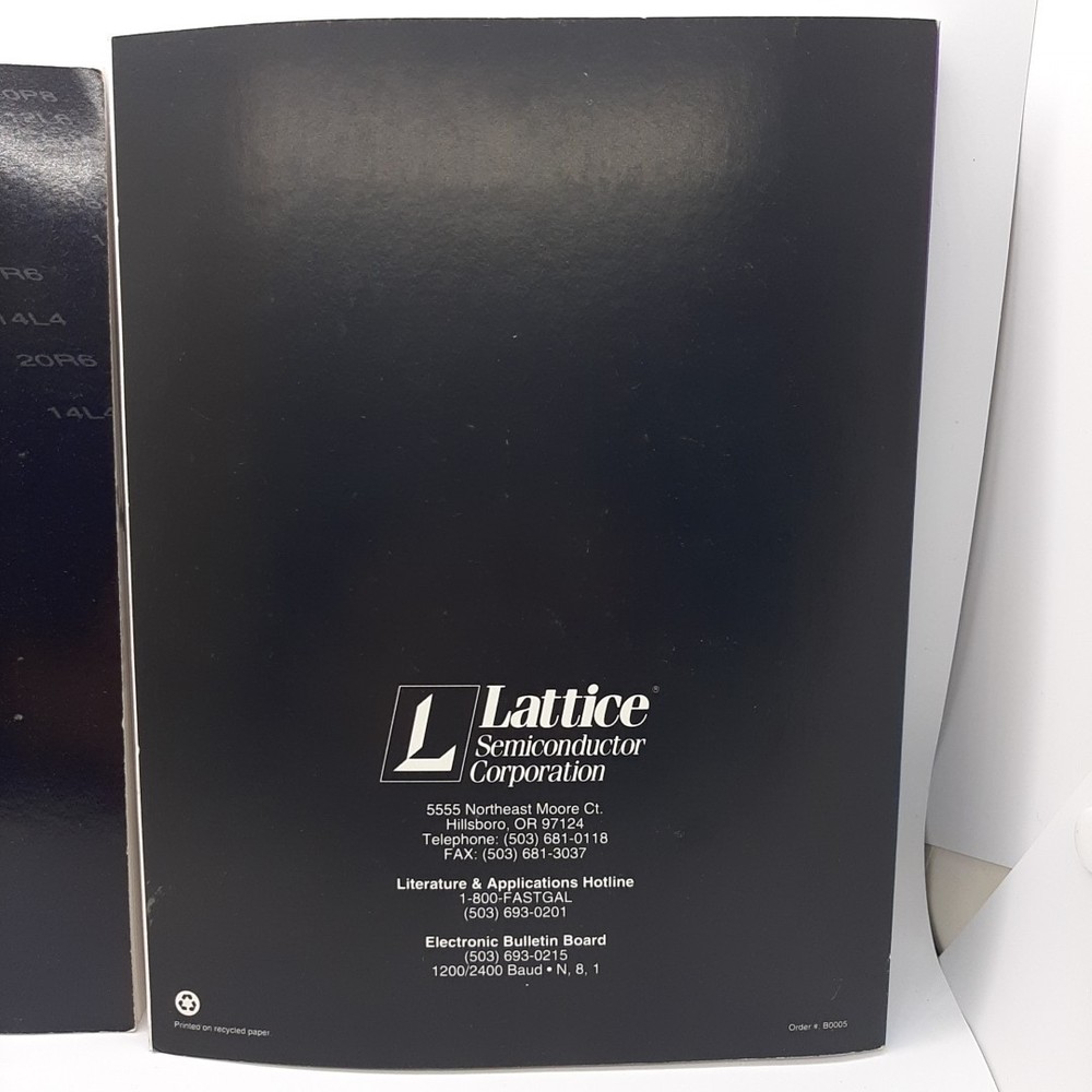 Lattice Semiconductor General Array Logic GAL Data Book 1991 & GAL Handbook 1986