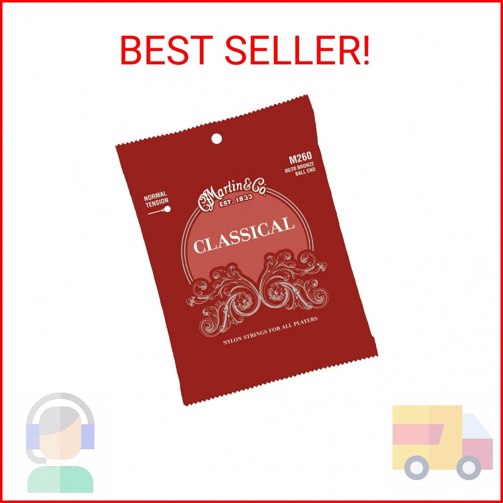 MARTIN Classical Guitar Strings (M260), 80/20 Bronze