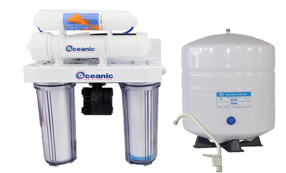 Oceanic Reverse Osmosis Drinking Water Filter System Permeate Pump 75 GPD RO