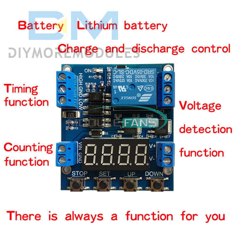 6-30V 1-Channel Relay Module Durable Trigger Delay Cycle Timer Circuit Switch