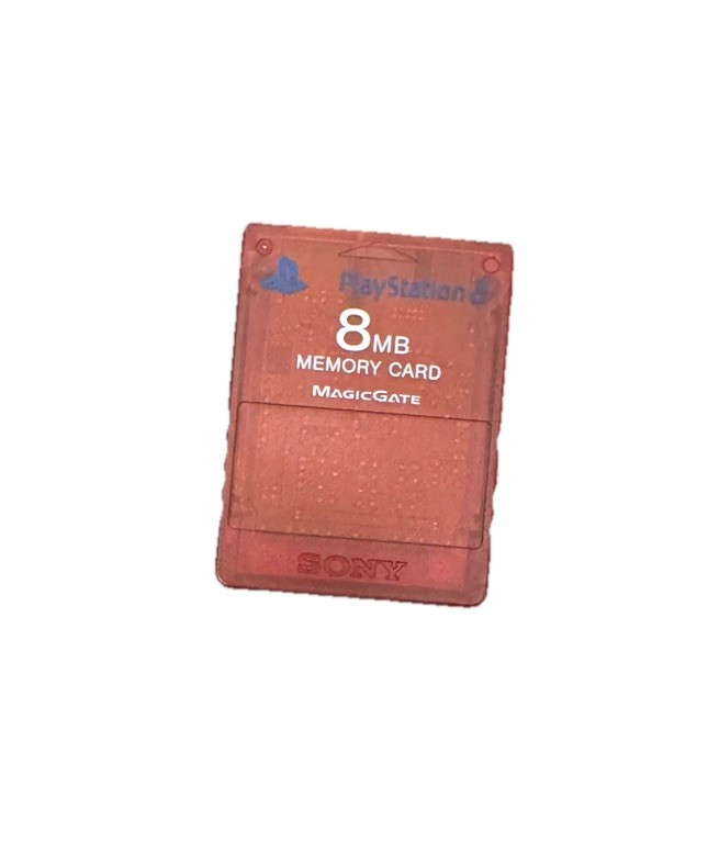 Sony PS2 Memory Card 8MB MagicGate OEM Translucent Red SCPH-10020 Untested