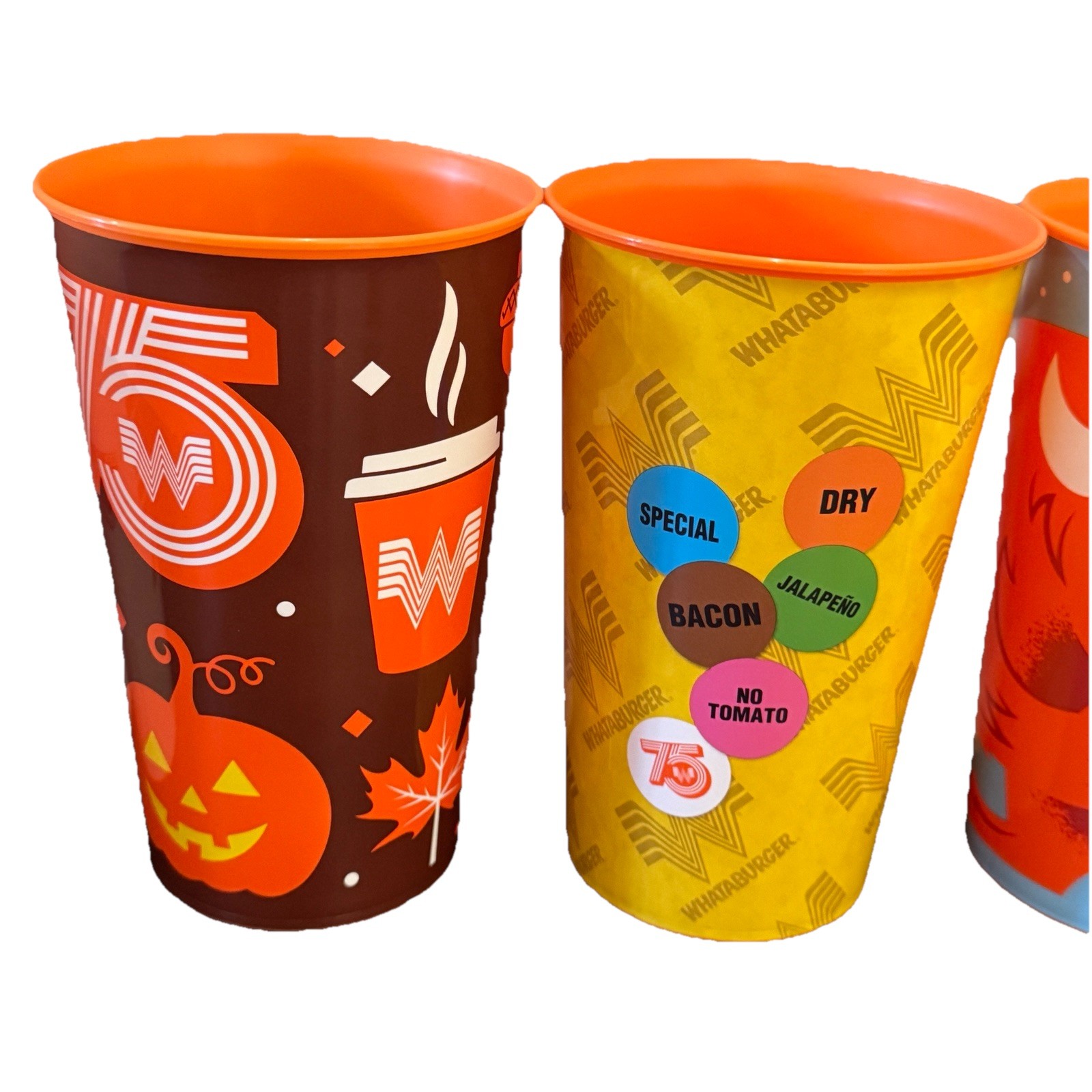 WHATABURGER 75th Anniversary Limited Edition 32 oz Collector Cups Set of 10, New