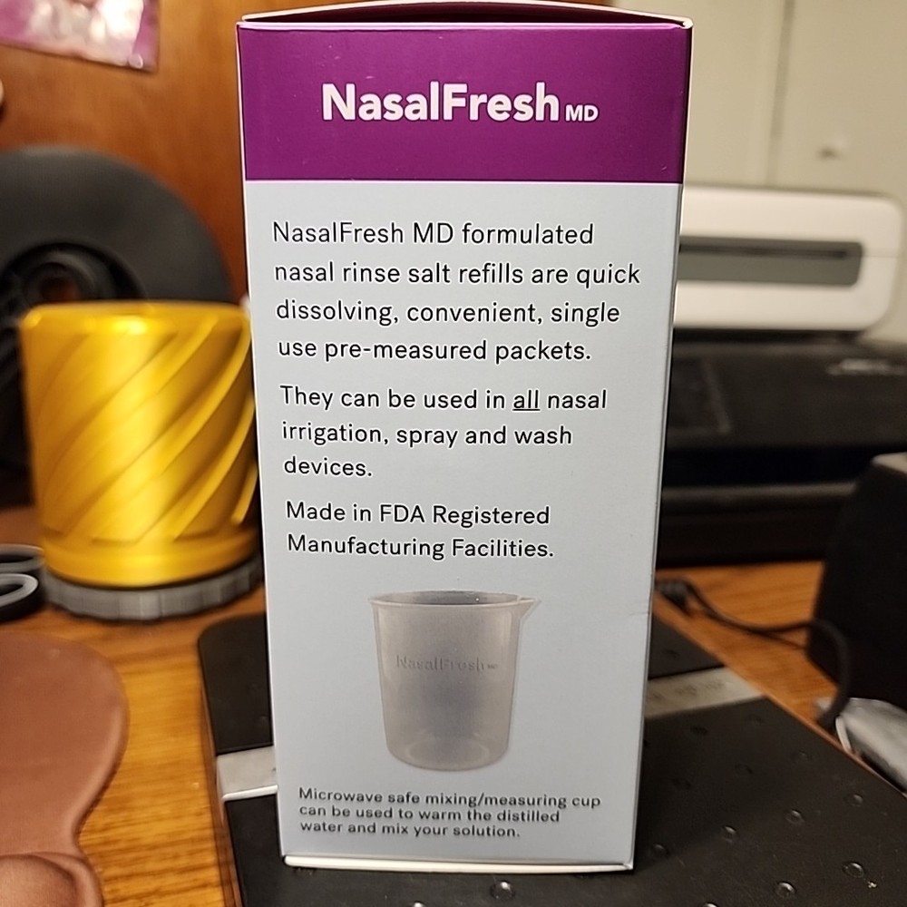 NasalFresh MD - Saline Packets Quick Dissolving Single Use Pre-Measured Nasal