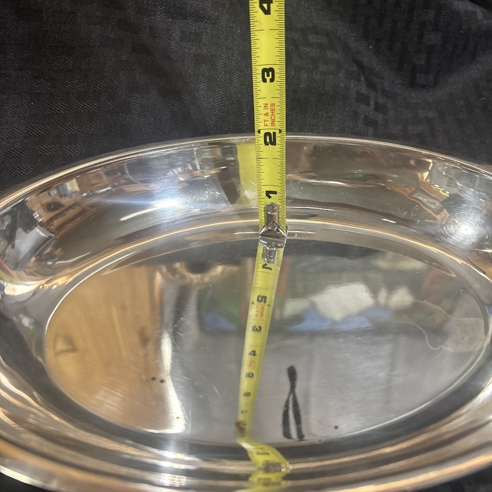 Vintage Silver Plate Serving Tray 10”x 7” x 2” Deep