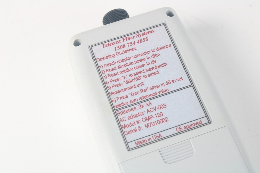 Telecast OMP-120 Optical Power Meter