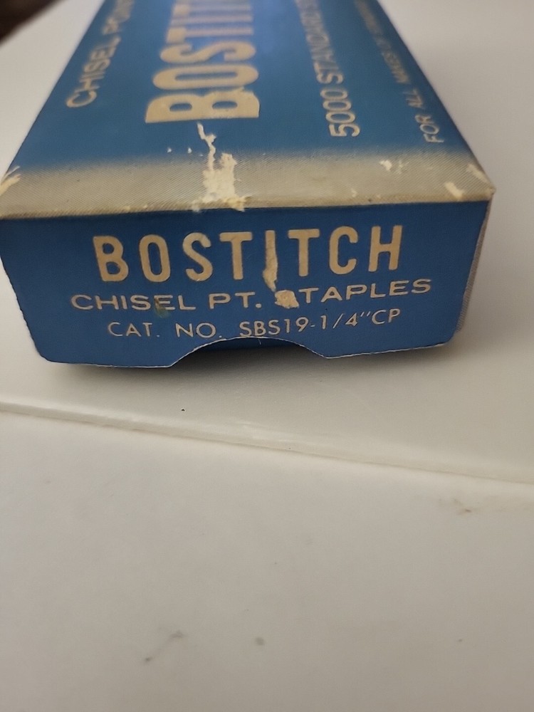 Vintage Bostitch Chisel Point Staples Open Box