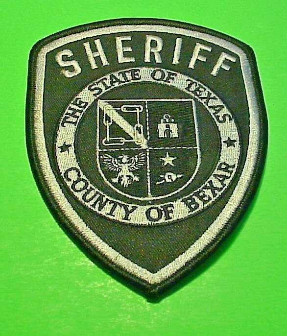 BEXAR COUNTY  TEXAS  TX  SHERIFF  5"  ( BLACK/SILVER )  POLICE PATCH