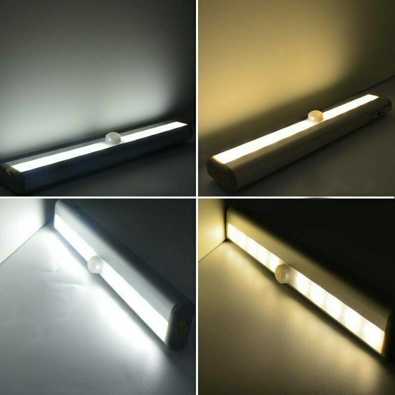 10LED Battery Powered Portable Motion Sensor Light Wireless Night Cabinet Closet