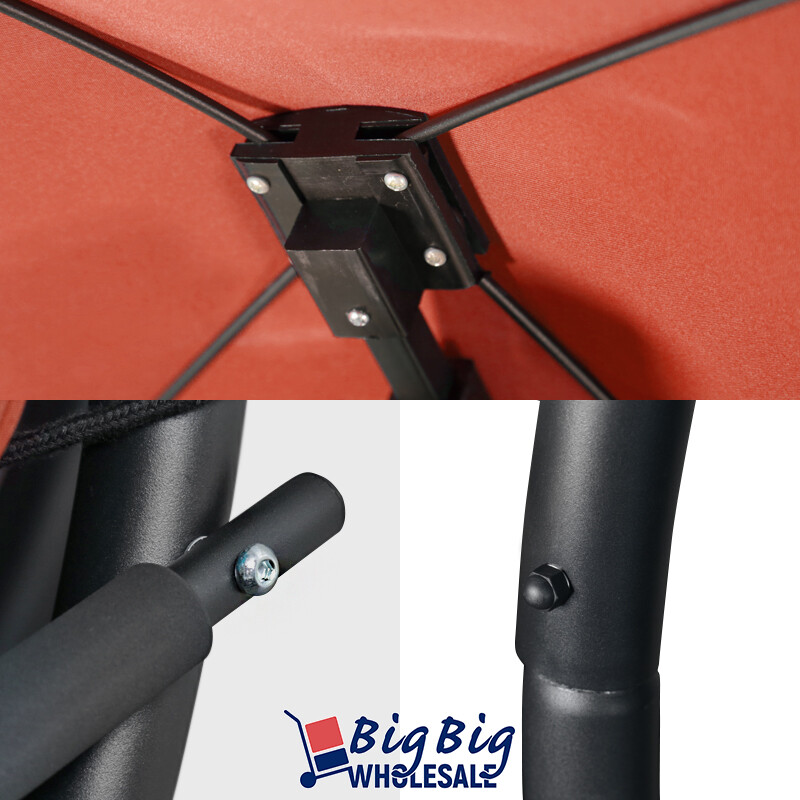 Patio Hanging Chaise Swing Lounge Chair Cushion Orange Outdoor Canopy Arc Stand