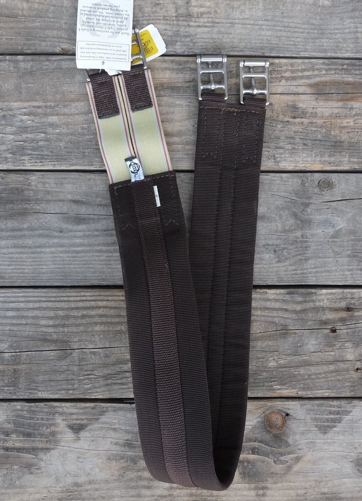 Triple E Brown Nylon Single Elastic Girth 44"