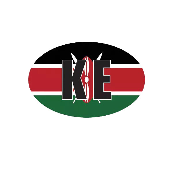 Kenya Oval Sticker