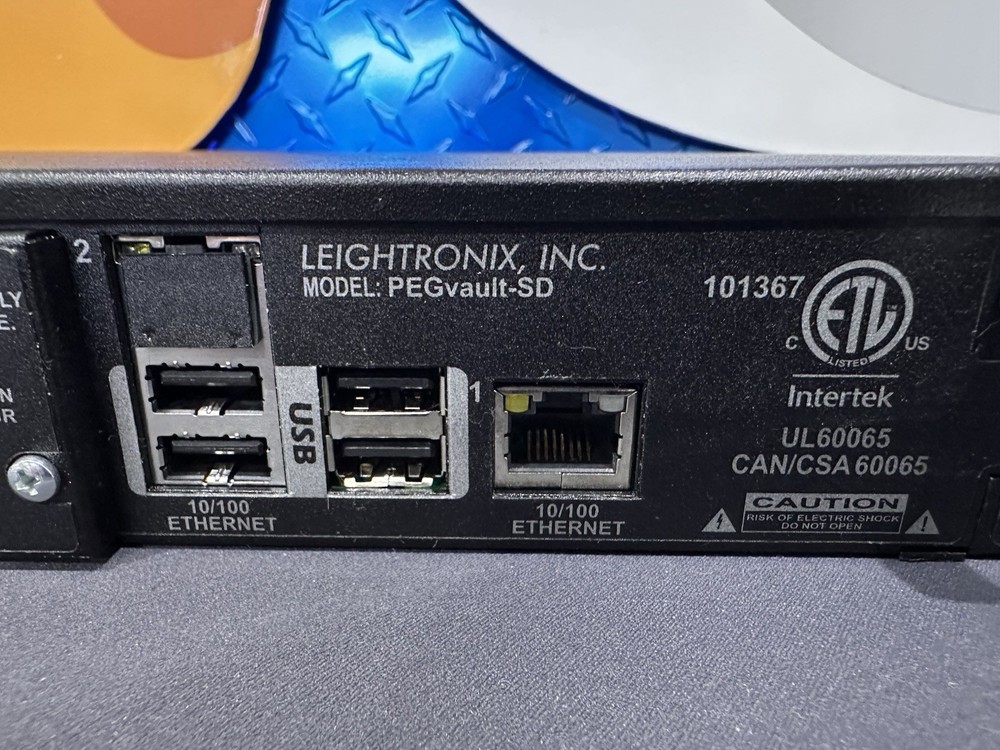 NICE Leightronix PEGVault-SD Broadcast Digital Video Encoder W/ Rack Ears