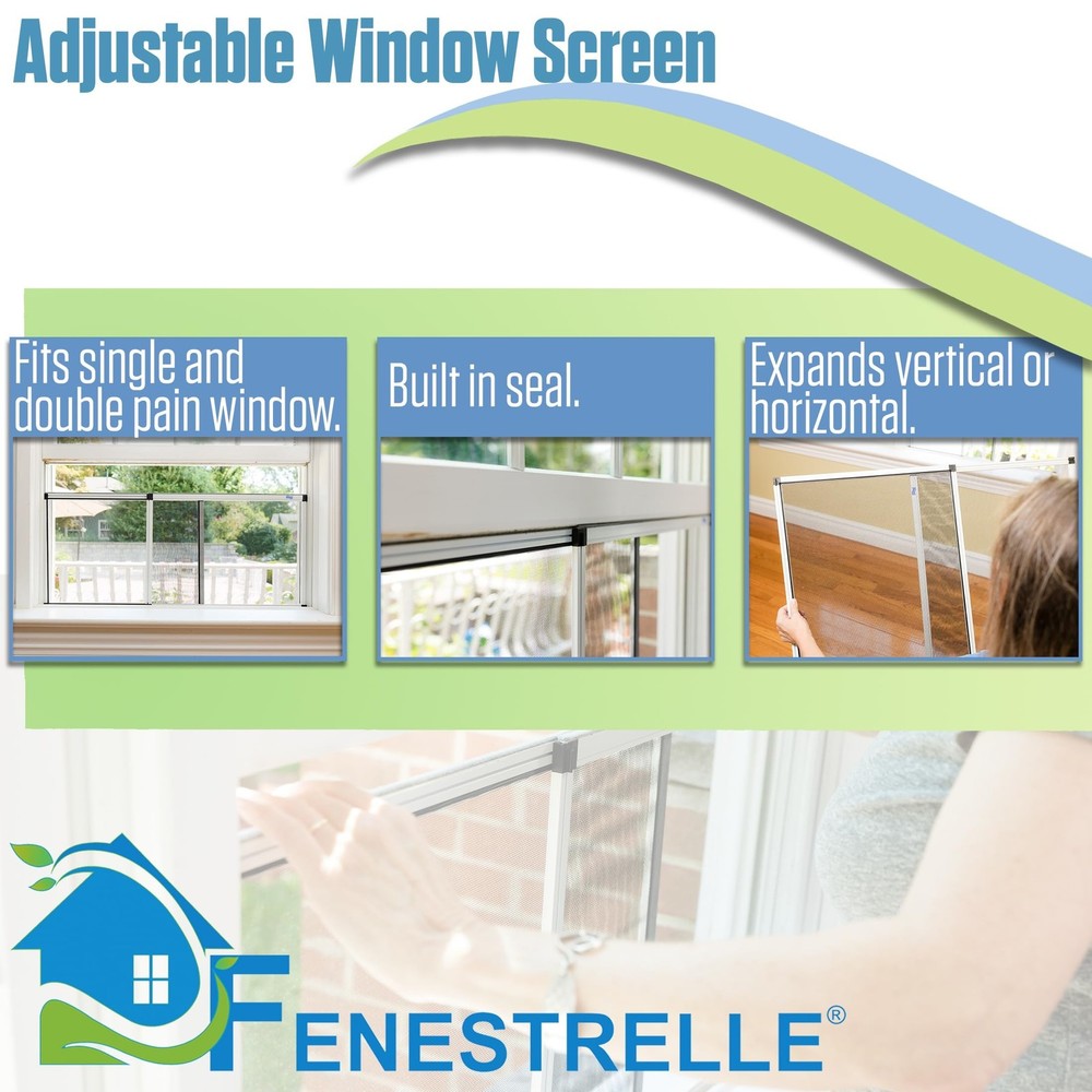 Fenestrelle Expandable Window Screen – 15″ H × 21″–