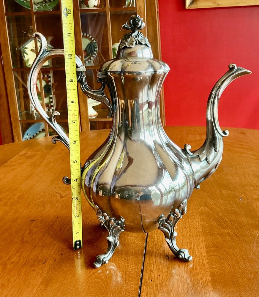 Vintage Reed & Barton Winthrop Silverplate Tea & Coffee Service, 4 Piece + Tray