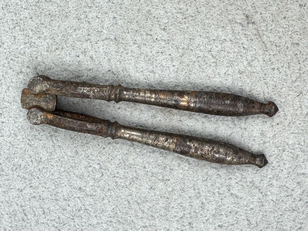 Vintage Cast Iron Handheld Reversible Hinged Nutcracker