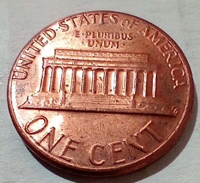 One Cent 1984 Coin MAD Misaligned Die Obverse Error Grease Strike Reverse