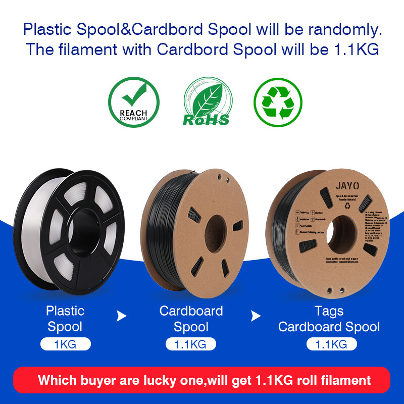 【Buy 10 Pay 6】JAYO 1.1KG PLA SILK ABS PLA+1.75mm With Spool 3D Printer Filament