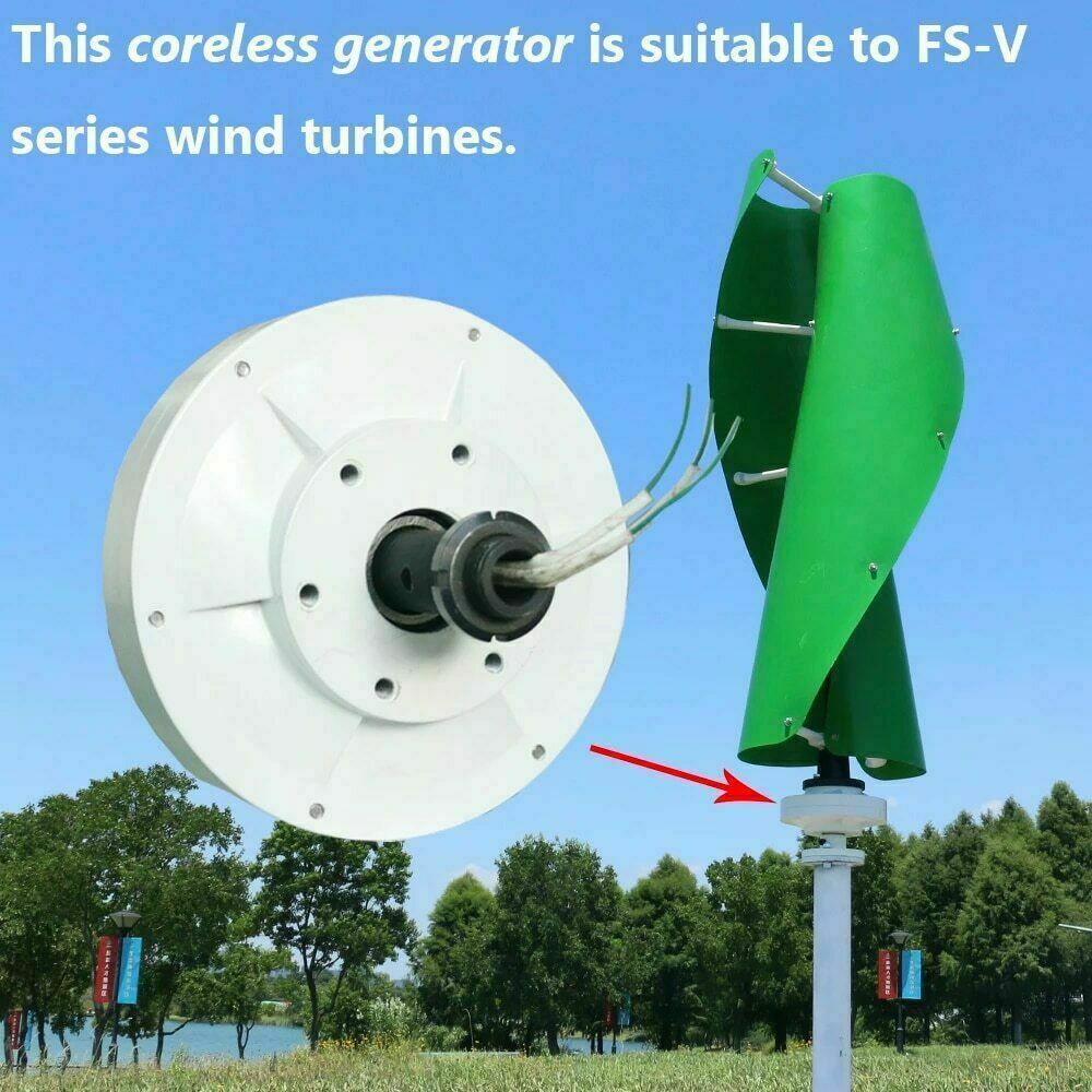 Use for Vertical Wind Turbine800W Permanent Maglev Generator Outer Rotor 3Phase