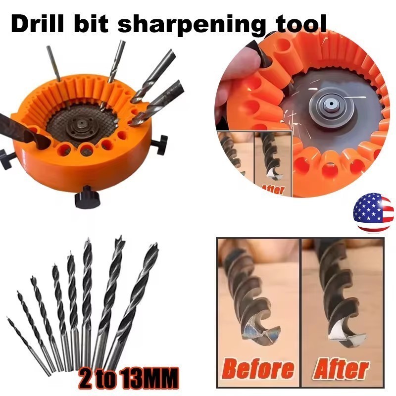 Angle Grinder Drill Bit Sharpener Power Drill Bit Grinding Tool for 2 to 13mm