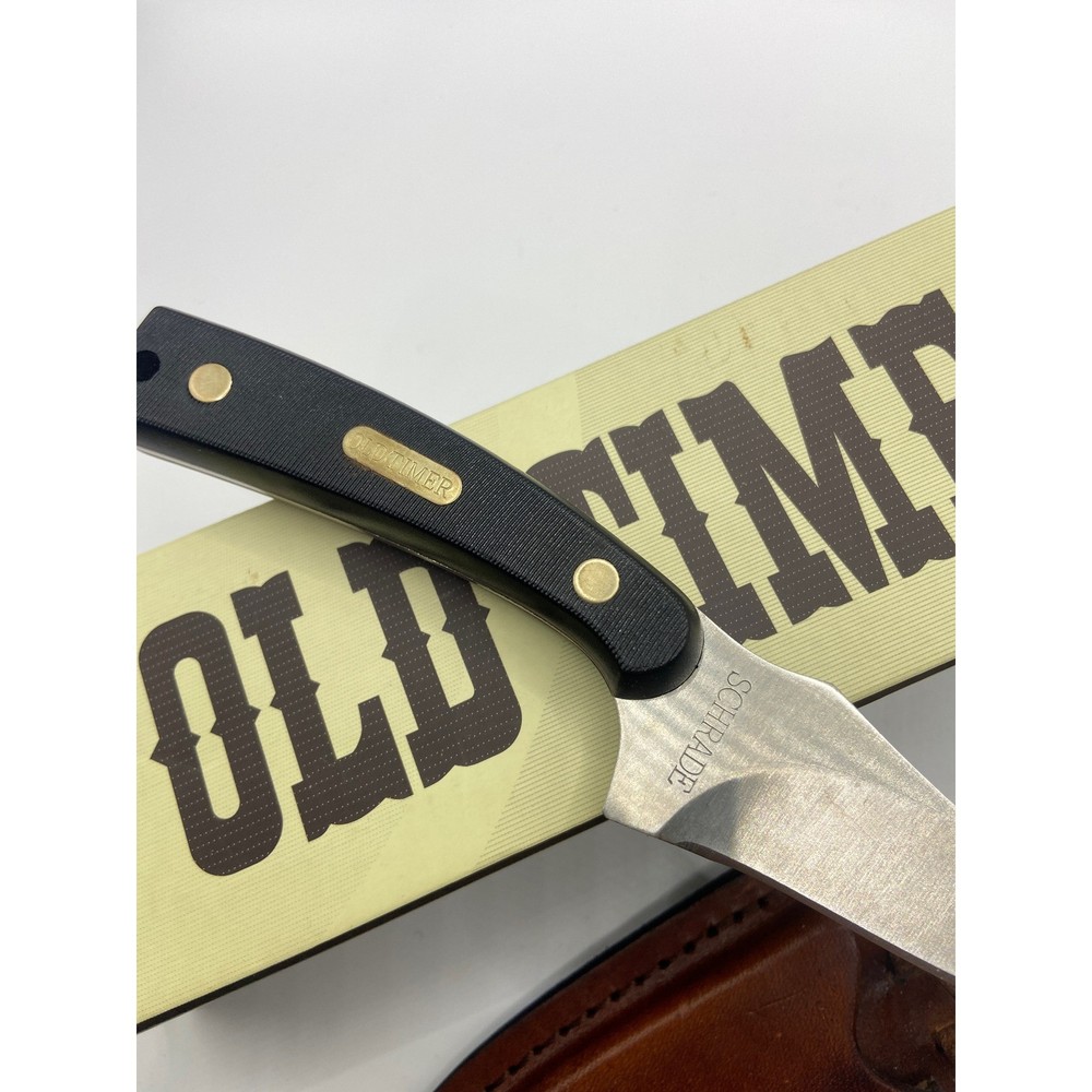 Old Timer 1520T Fixed Blade Knife with Leather Sheath & Original Box