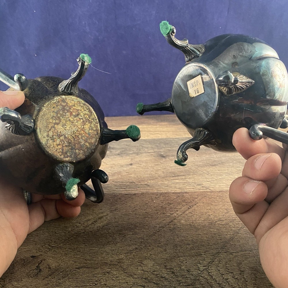 Sheridan Silver Plated Sugar Creamer Tea Set Silverplated Silver On Copper