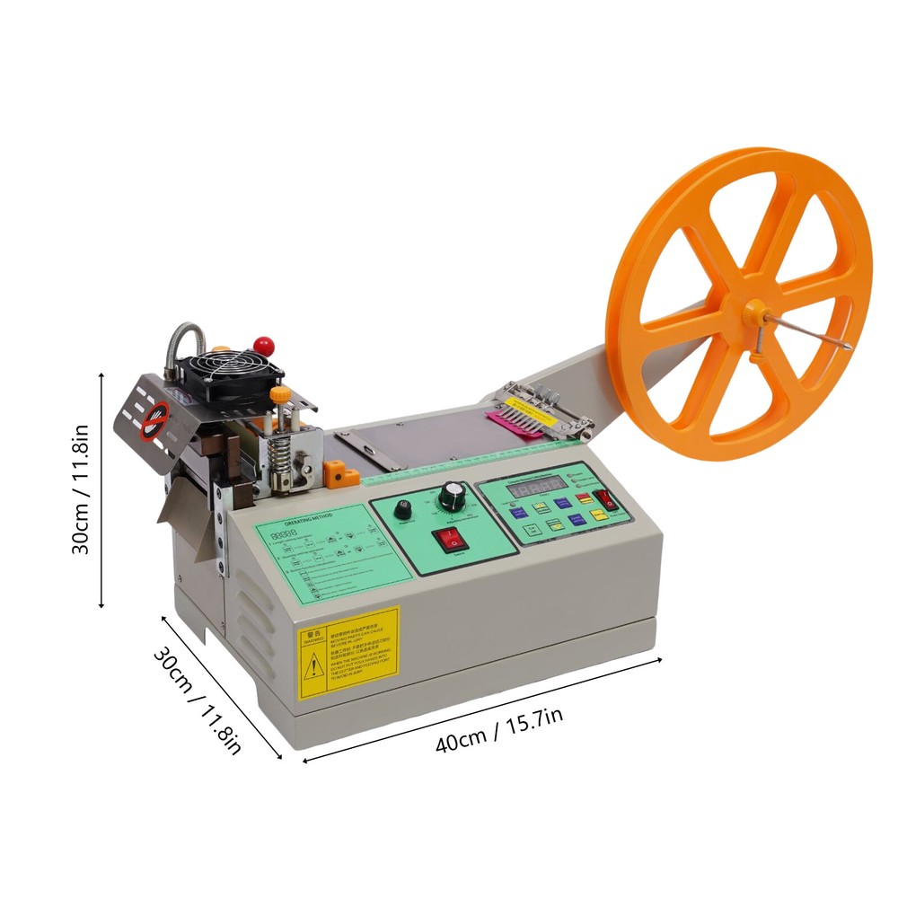 Webbing Cutting Machine Automatic Hot + Cold Tape Cutter for Elastic Band 280W