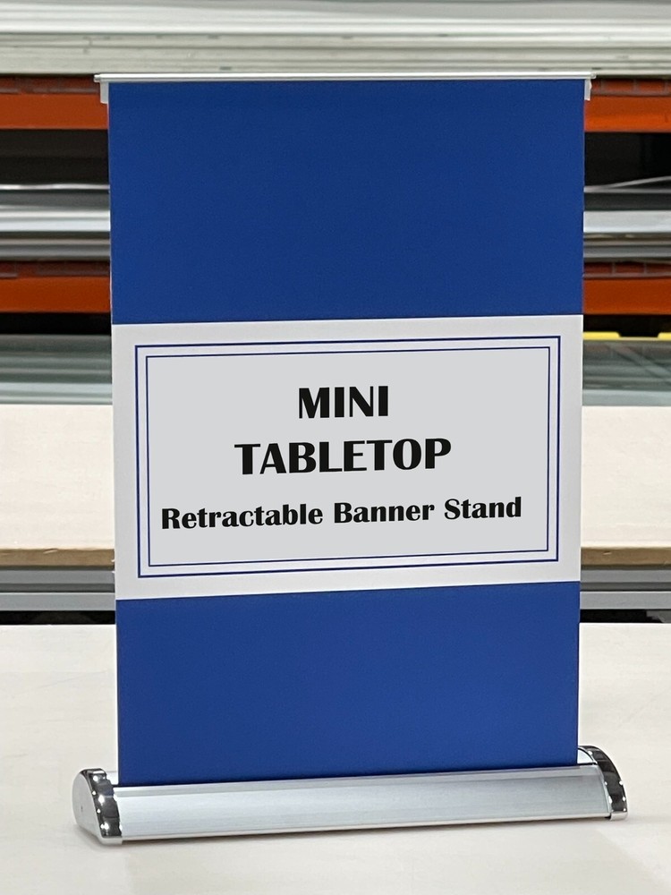 8 ½"x 11 ½"（A4） Mini Tabletop Retractable Banner Stand