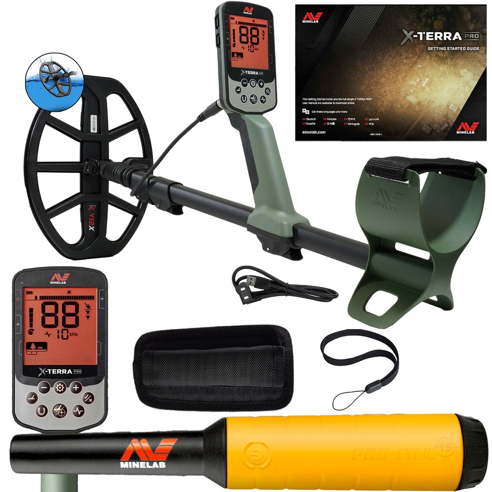 Minelab X-TERRA PRO Detector with Pro-Find 15 Pinpointer – Waterproof