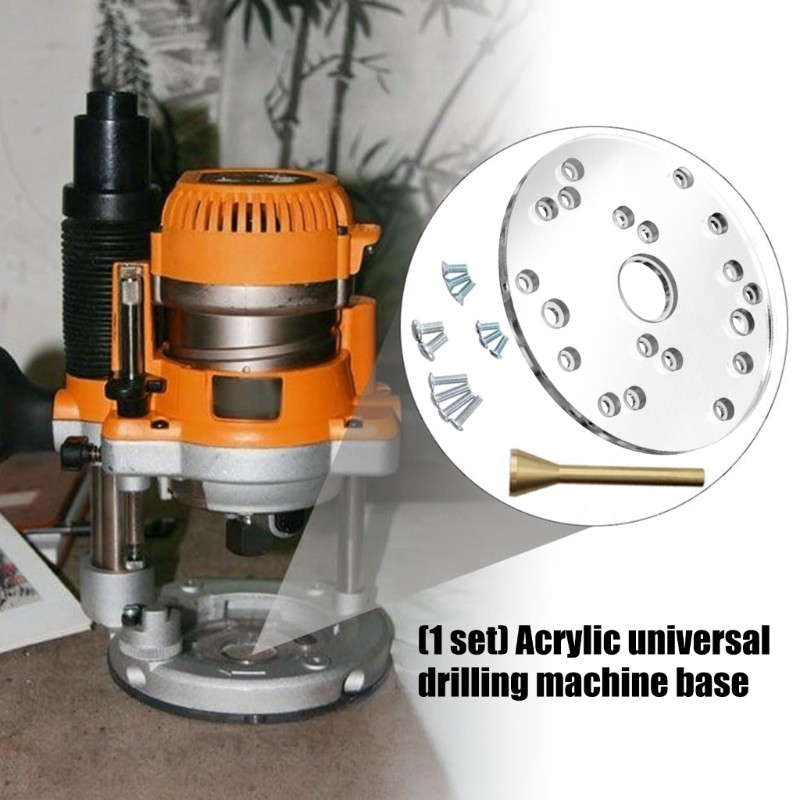 Acrylic Router Base Plate Brass Alignment Pin Compatible for MultiBrand