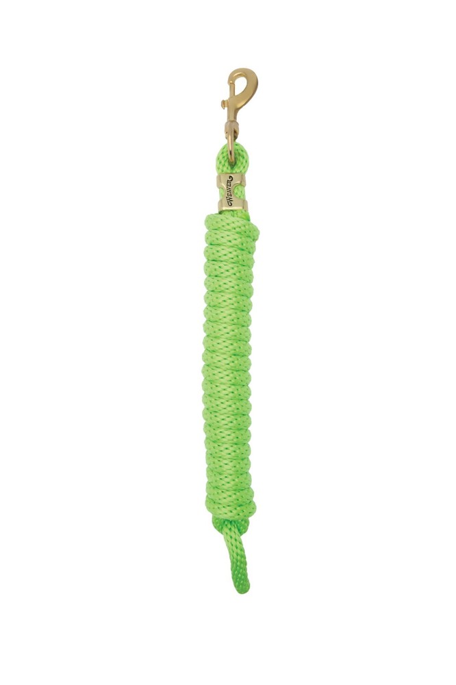 Weaver Leather, 10' Poly Lead Rope with Solid Brass 225 Snap Neon Green