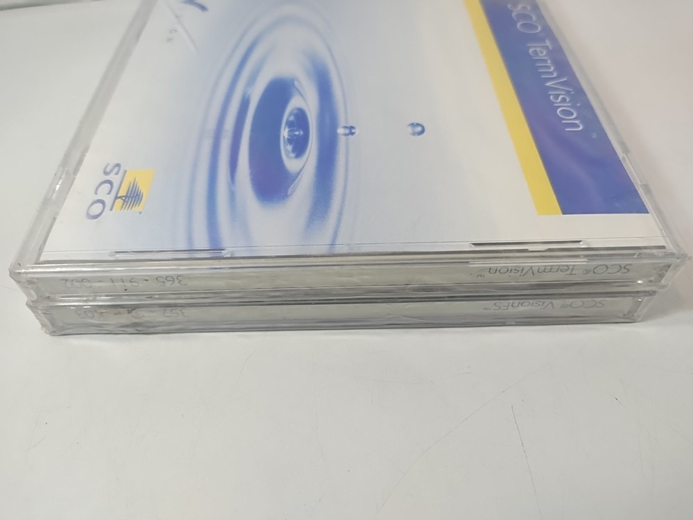 Vintage 90's SCO OpenServer Software ~ TermVision & VisionFS ~ Sealed CD-ROM PC