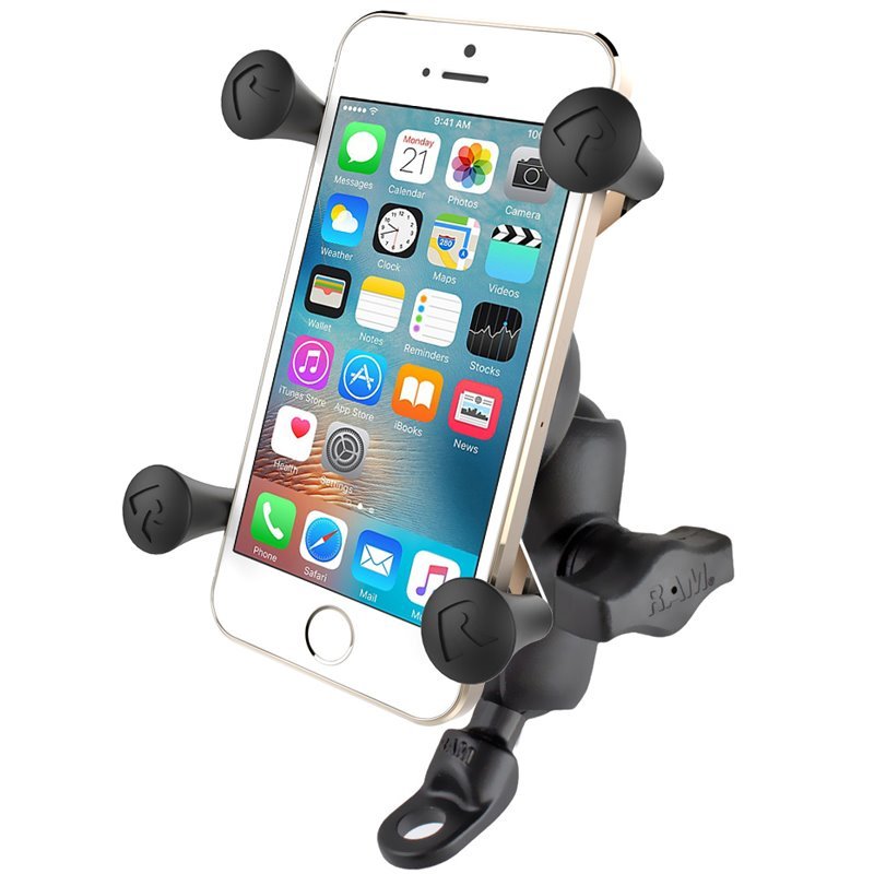 RAM 9mm Motorcycle Angled Base Mount with X-Grip Cradle fits iPhone 6S Plus