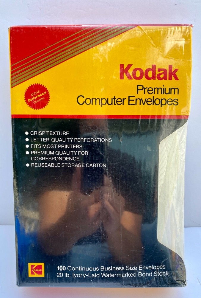 Kodak Premium Computer Printer 100 Continuous-Feed Business Size Envelopes ~ New