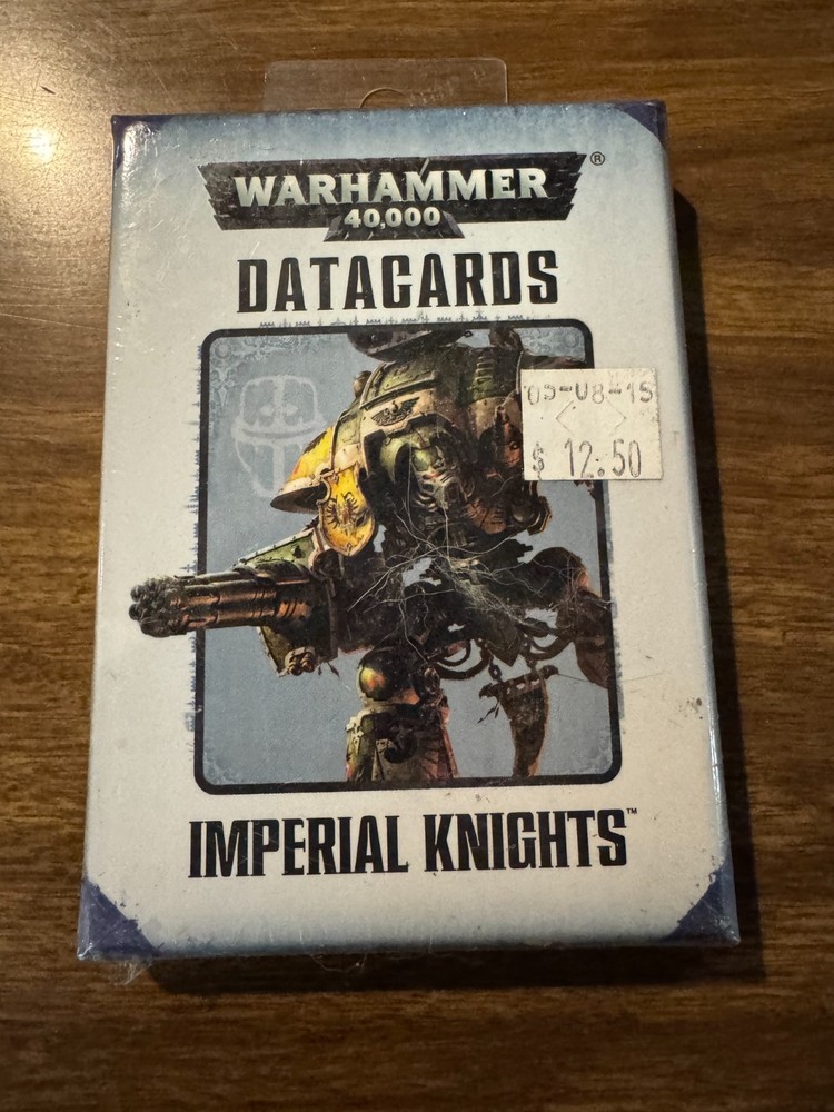 Warhammer 40K Imperial Knights Datacards New Sealed 7th edition