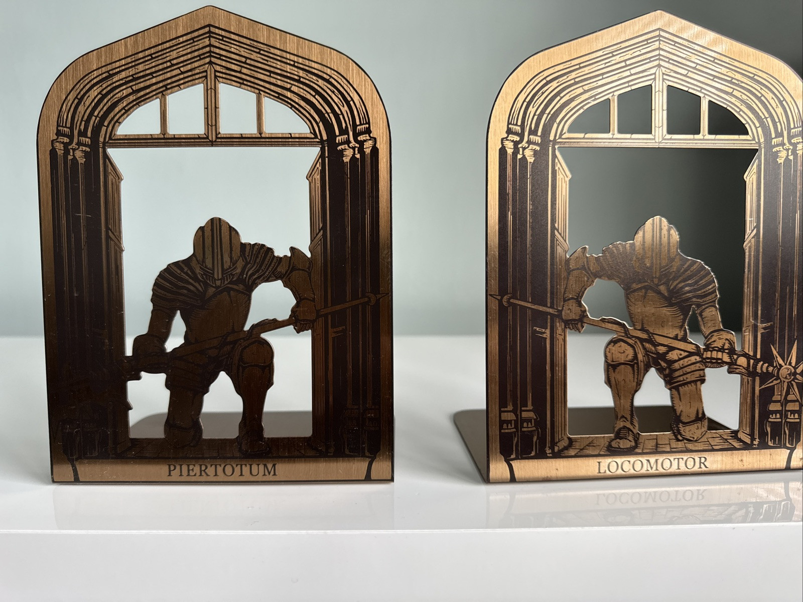 Harry Potter Guardians Of Hogwarts Bookends Locomotor And Piertotum Knights