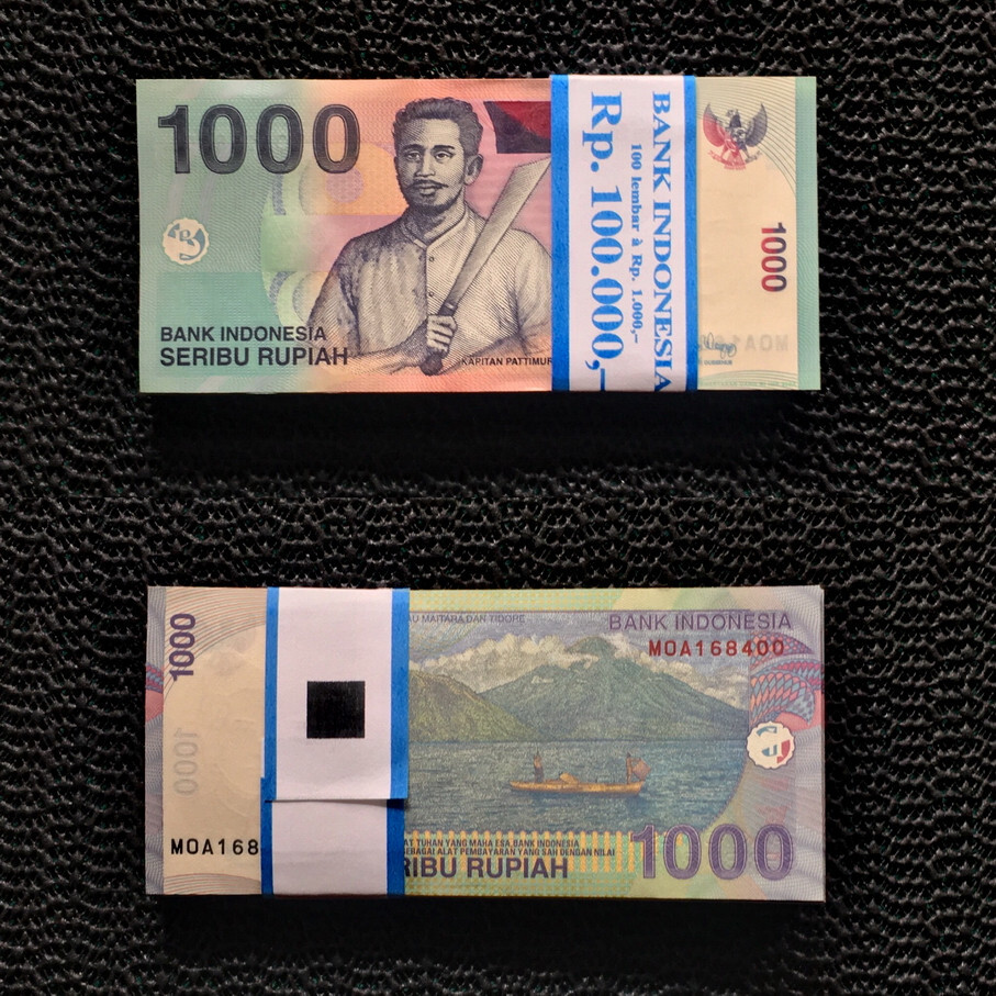 INDONESIA 2000/2016 1000 RUPIAH 100 PCS Running numbers w/ 10x replacement notes