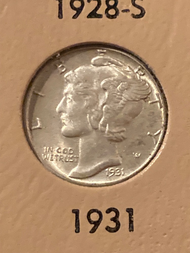 1931 Mercury Dime - Uncirculated BU - 90% Silver